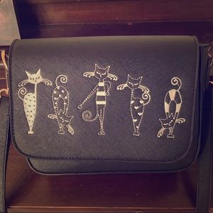 Embroided cat bag